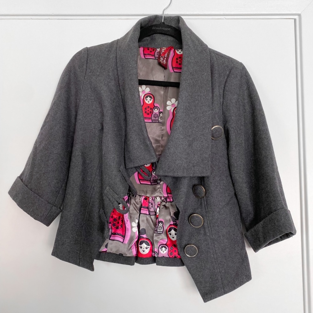 Ringspun Gray Woolen Blazer